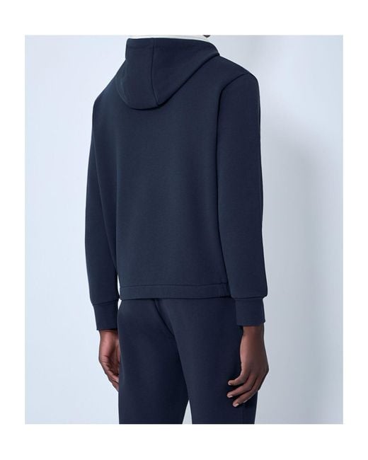 Moncler Blue Logo Patch Zip-Up Jacket for men