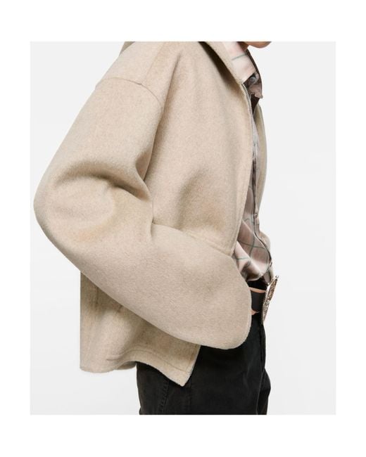Acne Natural Zip-Up Hoodie for men
