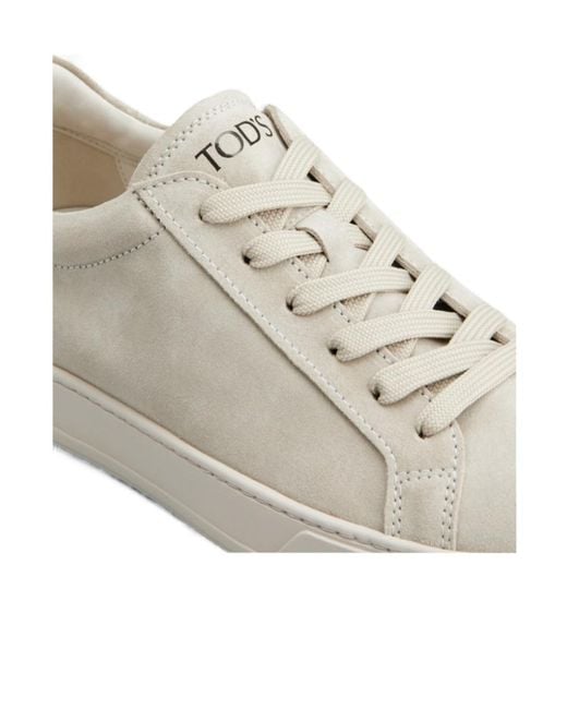 Tod's White Lace-Up Sneakers for men