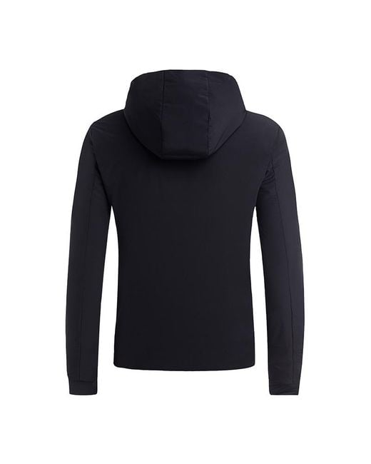 Emporio Armani Blue Fashionable Long-Sleeved Cotton Coat for men
