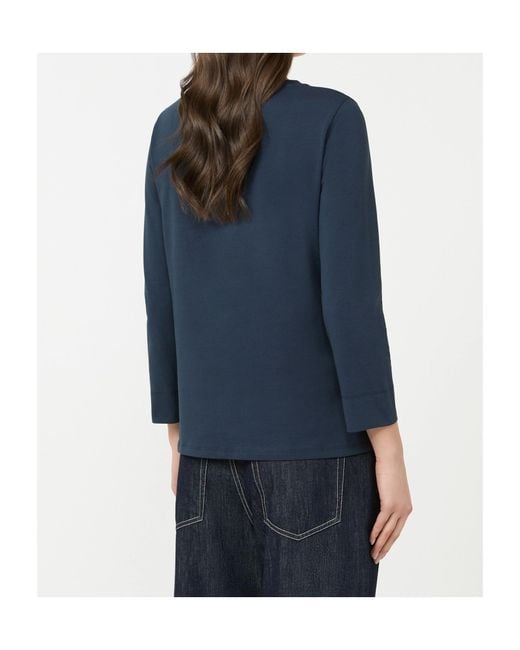 Max Mara Blue Long Sleeve T-Shirt