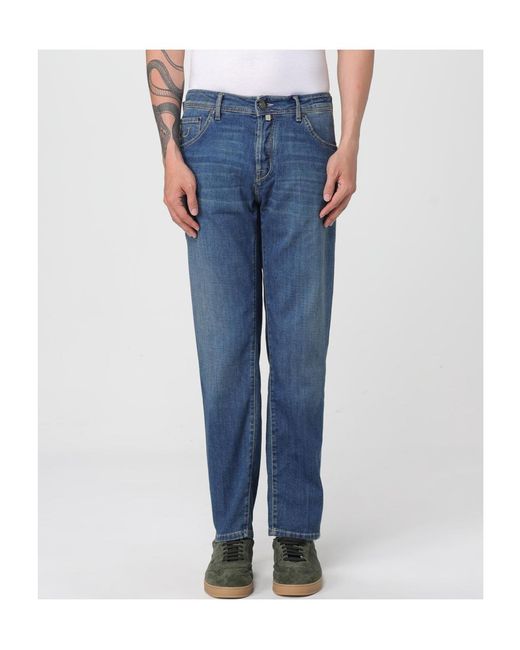 Jacob Cohen Blue Belt Loop Jeans for men