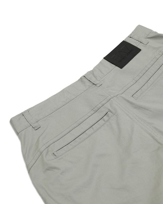 EA7 Gray Straight Casual Pants for men