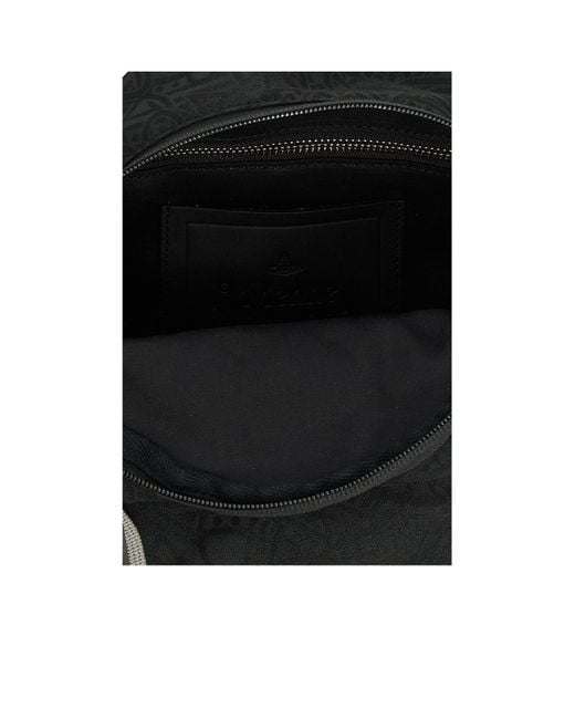 Vivienne Westwood Black Logo Patch Backpack