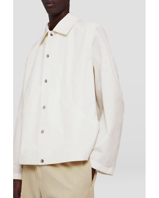 Jil Sander White Logo Cotton Jacket for men
