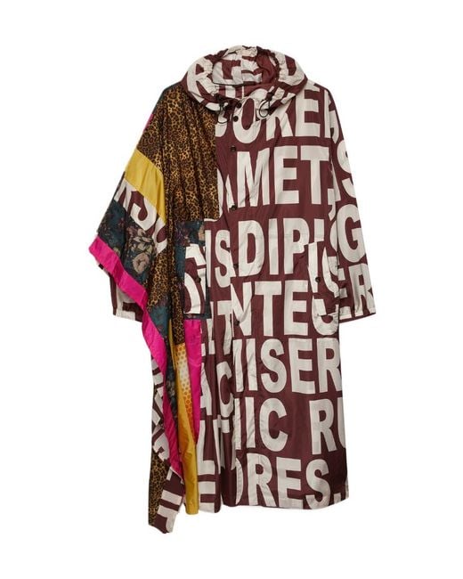 Dries Van Noten Red Long Cloak for men