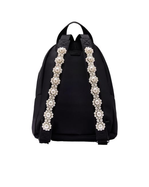 Simone Rocha Black Pearl-Embellished Backpack