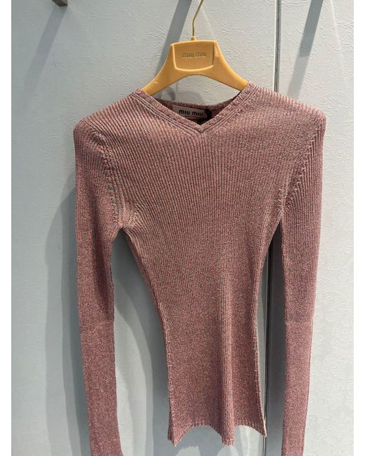 Miu Miu Multicolor V-Neck Sweater
