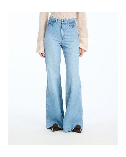 ROTATE BIRGER CHRISTENSEN Blue Flared Jeans