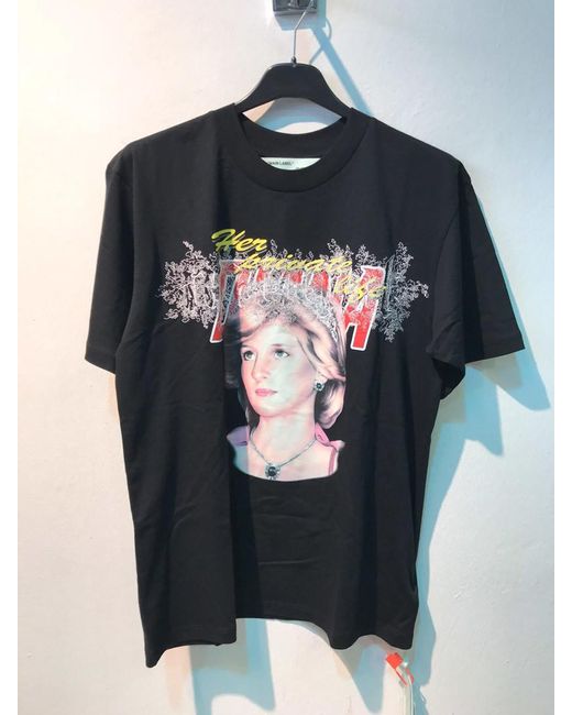 Off-White c/o Virgil Abloh Black Printed T-Shirt With Round Neck