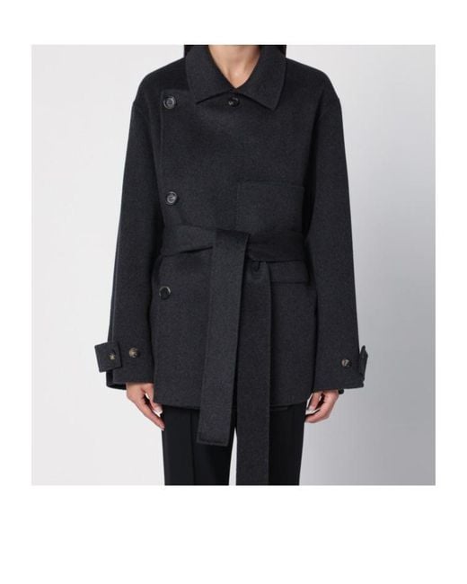 Philosophy Di Lorenzo Serafini Black Cappotto Doppiopetto