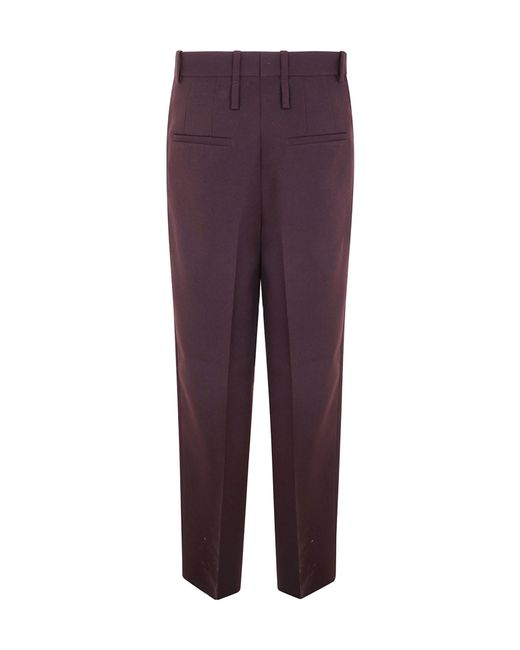 Jil Sander Purple Pleated Pants for men