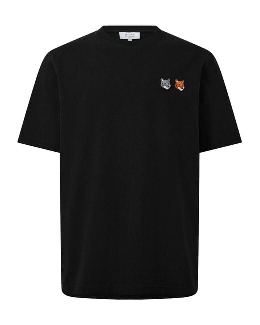 Maison Kitsuné Black Oversized Tshirt for men