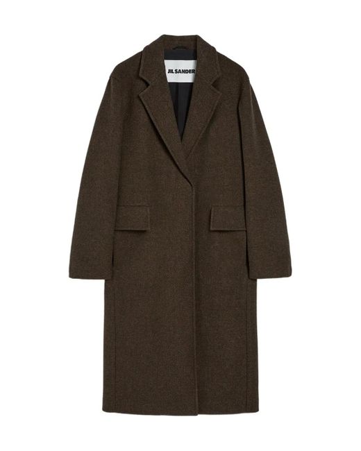 Jil Sander Brown Mélange-Effect Coat