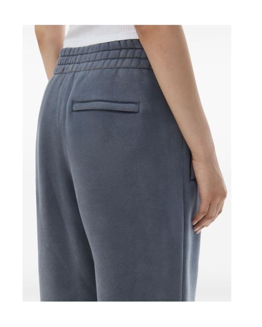 Alexander Wang Blue Essential Terry Ribbed Hem Joggers