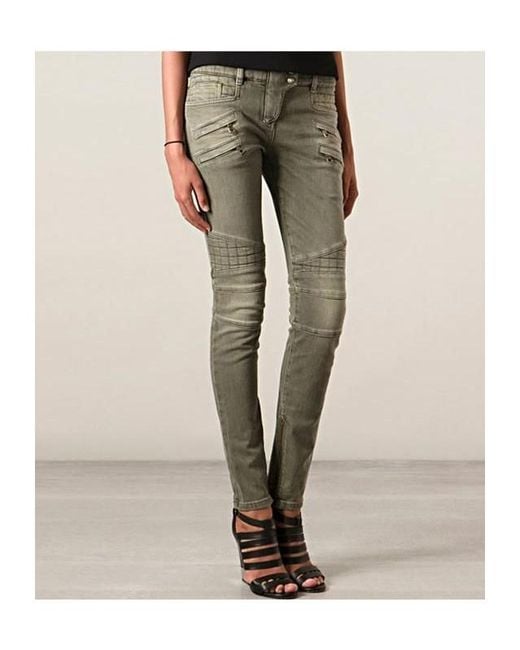 Balmain Gray Belt Loop Jeans