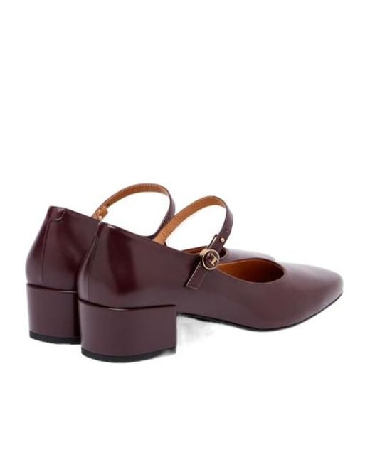 Tod's Brown Solid Mary Jane Pumps