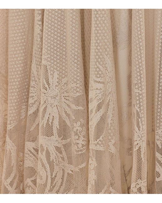 Fabiana Filippi Natural Lace Midi Shirt Dress