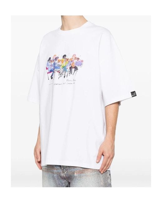 Martine Rose White Graphic Print Crewneck T-Shirt for men