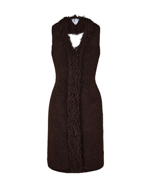 Bottega Veneta Black Textured Shift Dress