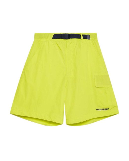 Polo Ralph Lauren Yellow Logo Shorts for men