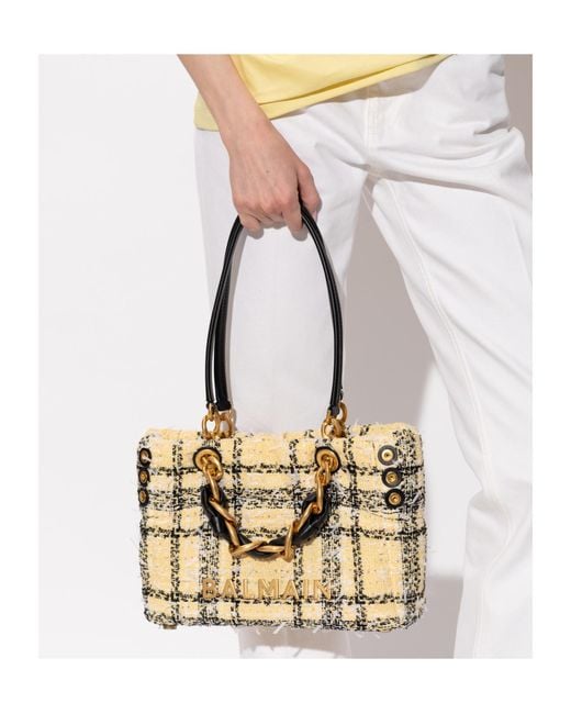 Balmain Metallic Soft Cabas Small Shopping Bag