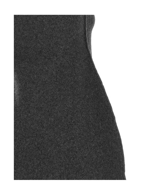 Jil Sander Black Short-Sleeved Dress