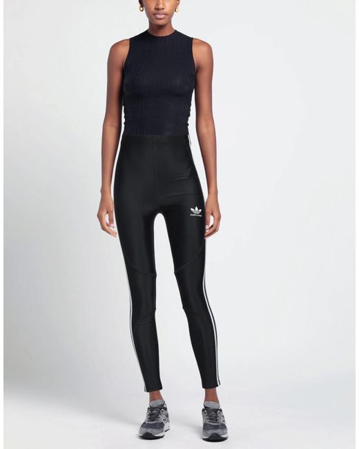 Balenciaga Black Solid Stretch Knit Pants