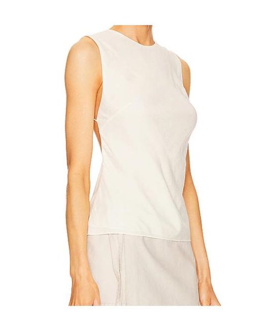 St. Agni White Sleeveless Top
