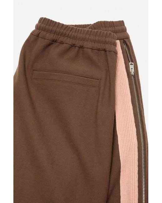 Acne Brown Zip-Up Track Pants for men