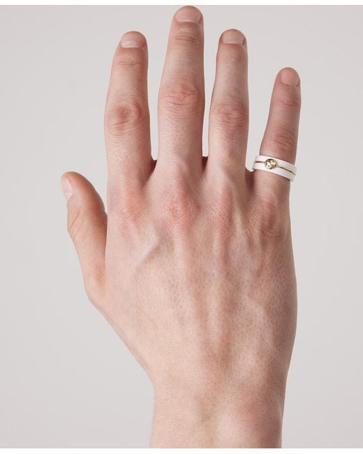 Gucci Metallic Interlocking Zirconia Ring