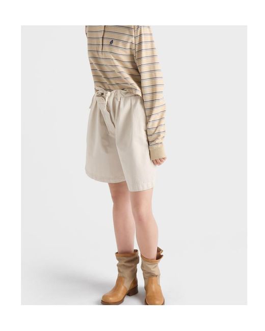 Prada Natural Old Gabardine Bermudas