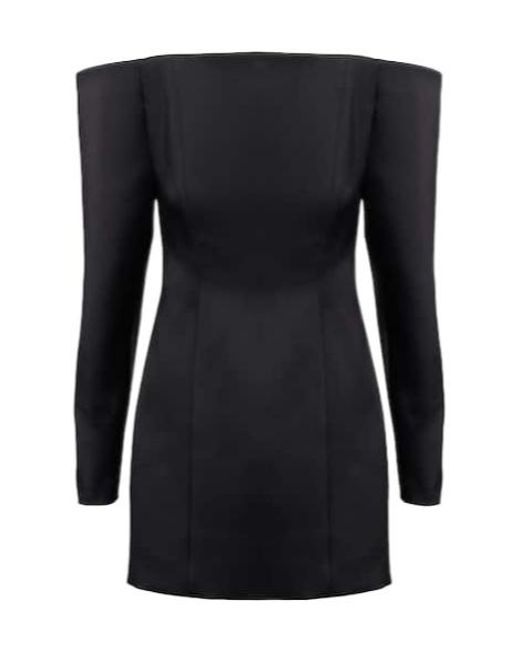 Stella McCartney Black Shoulderless Mini Dress