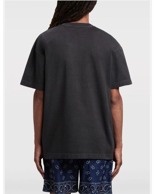 Palm Angels Black Palm Tree Printed Crewneck T-Shirt for men