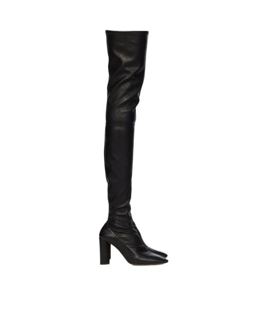 Bottega Veneta Black Tripod Knee-High Boots