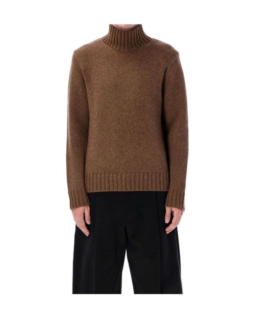 Studio Nicholson Brown Loris High-Neck Knitwear for men