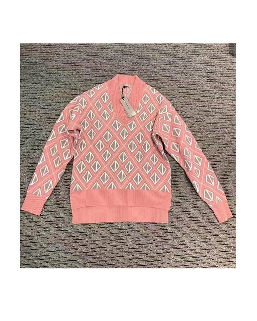 Dior Pink Homme Cd Diamond Motif Jumper for men