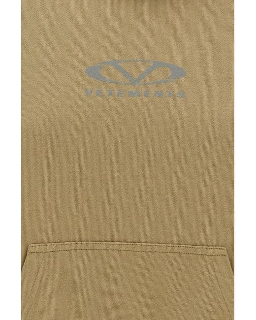 Vetements Natural 'Oval Logo' Hoodie