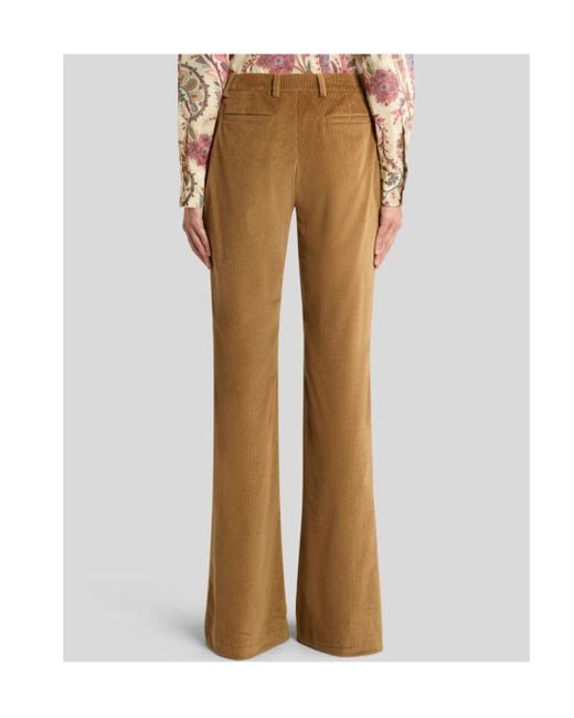Etro Natural Corduroy Velvet Trousers