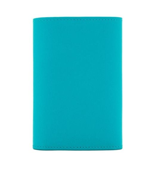 Loewe Blue Pebble Small Vertical Wallet