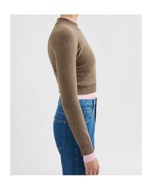 Jil Sander Green Cropped Jumper