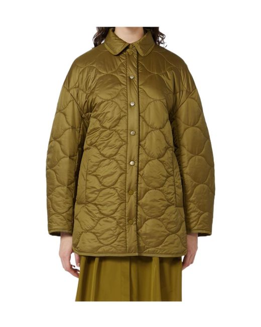 Max Mara Green Long-Sleeved Cotton Jacket