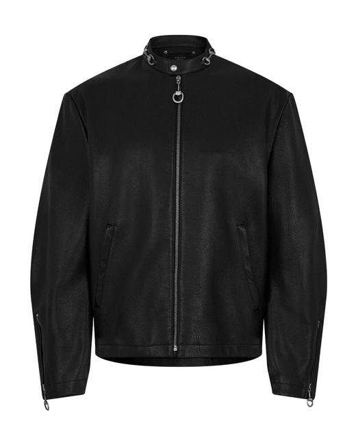 Gucci Black Leather Biker Jacket for men