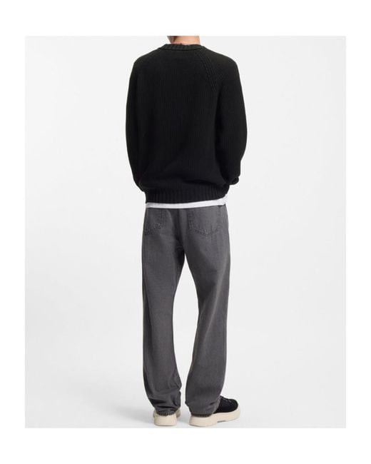 Boss Black Rib-Knit Sweater for men
