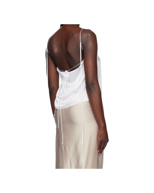 Ann Demeulemeester Brown Open Back Satin Top