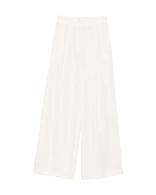 Frankie Shop White Pleated Casual Trousers