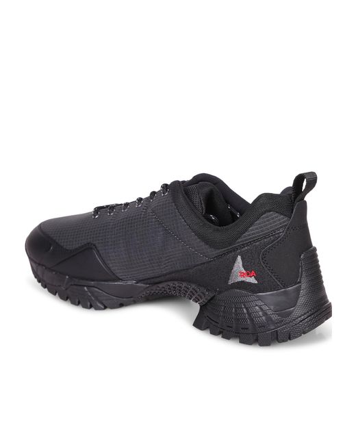 Roa Black Textured Trail Low-Top Sneakers for men