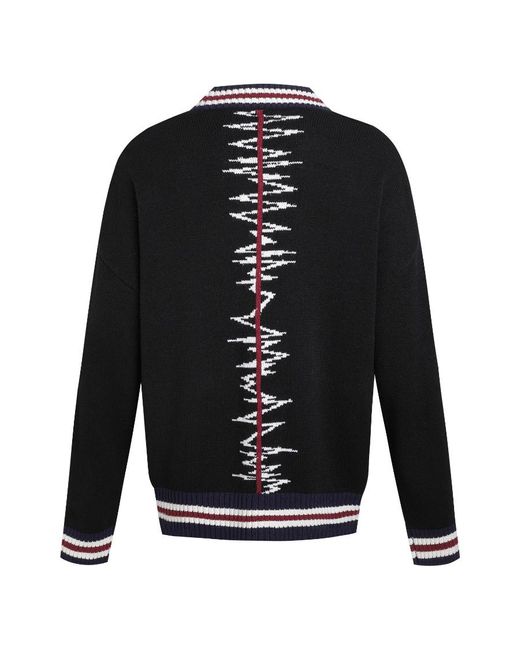LIU REGALI Black Sonic Jacquard Knitted Cardigan for men