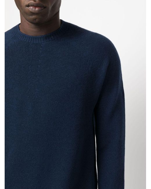 Jil Sander Blue Fine-Knit Virgin-Wool Jumper for men