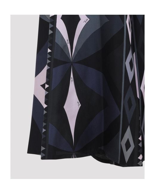 Emilio Pucci Blue Silk Pants